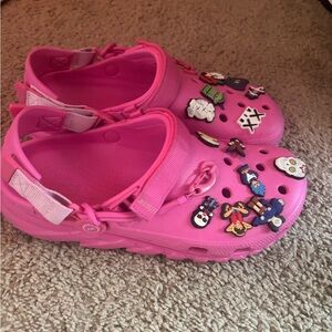Kids Pink Clogs with Fun Charms